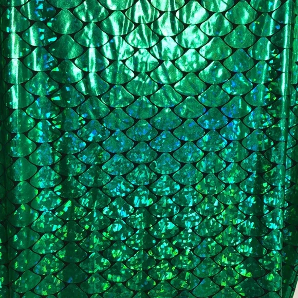 Spooktacular  Creations Metallic Hologram Shiny Mermaid Skirt Costume - Picture 4 of 5